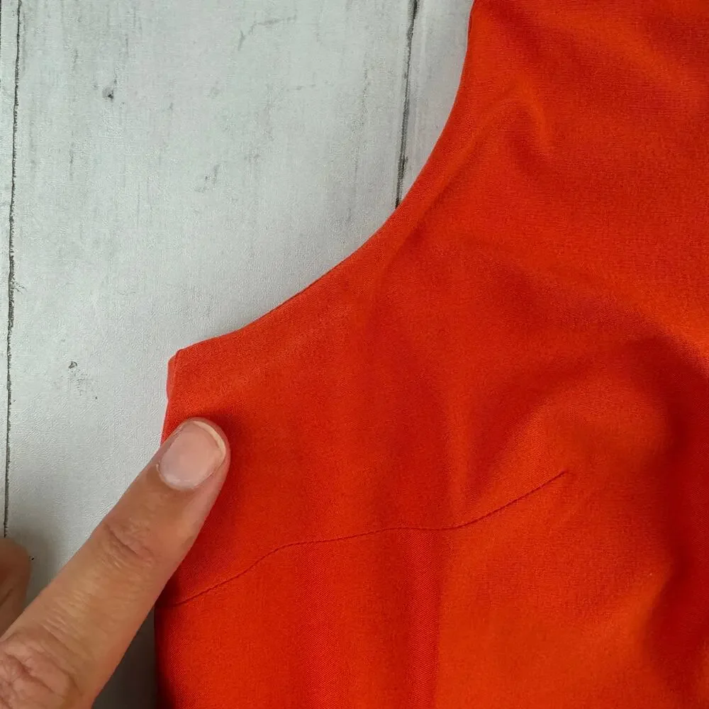 Athleta Orange UPF 50+ Tie Waist Savannah Strap Activewear Tank Dress Size XS